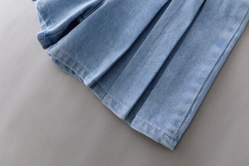 1PCS Girls Shorts Kids Denim Pants Casual Jeans Children Cartoon Printed Clothing Teenagers Short Trousers Kids Infant Gifts