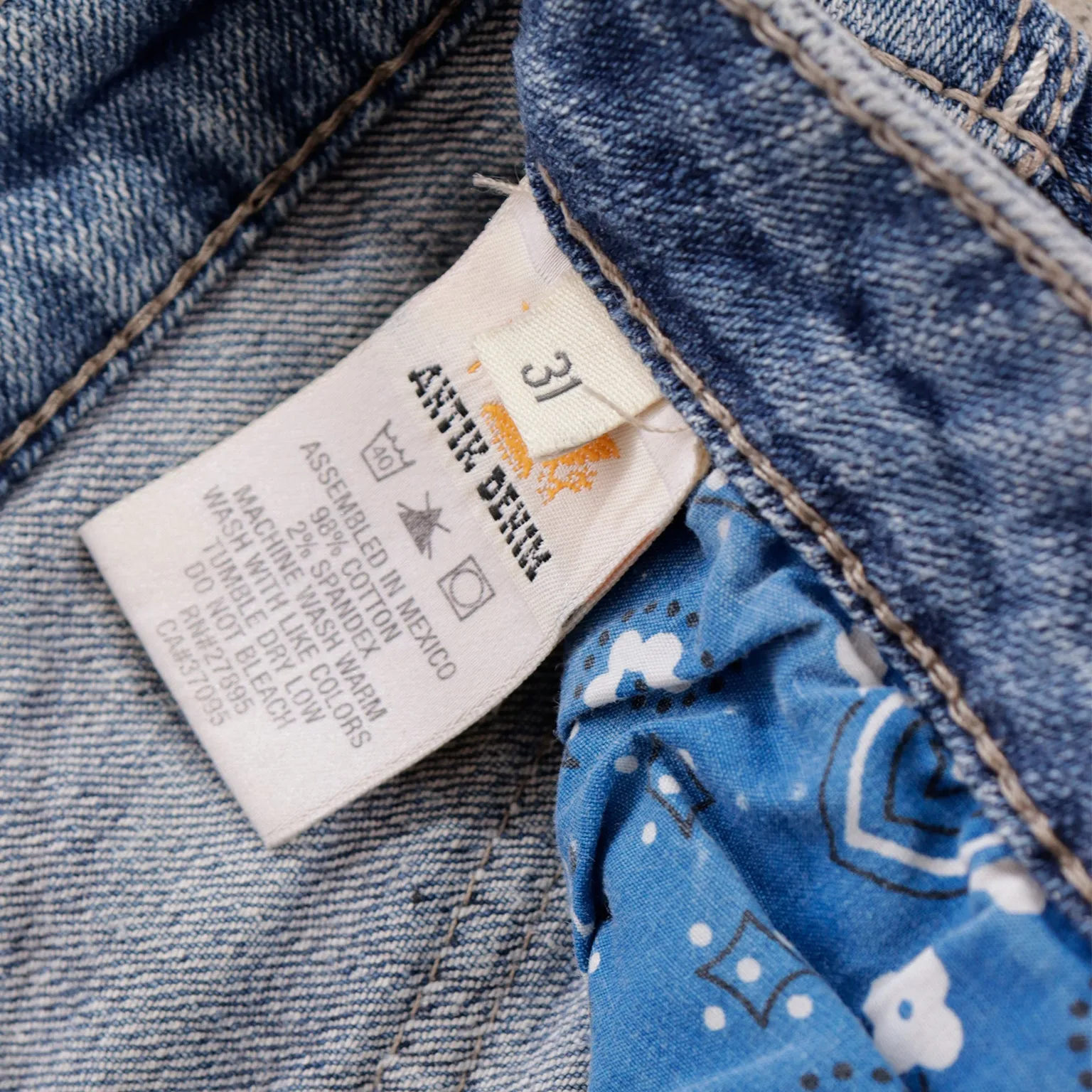 2000s Vintage Antik Denim Vintage Low Rise Denim Jeans