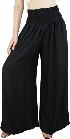 Boho Pants Palazzo Pants for Women with Pockets| Wide Leg high Waisted Flowy Pants for Women | Summer, Cruise, Vacation