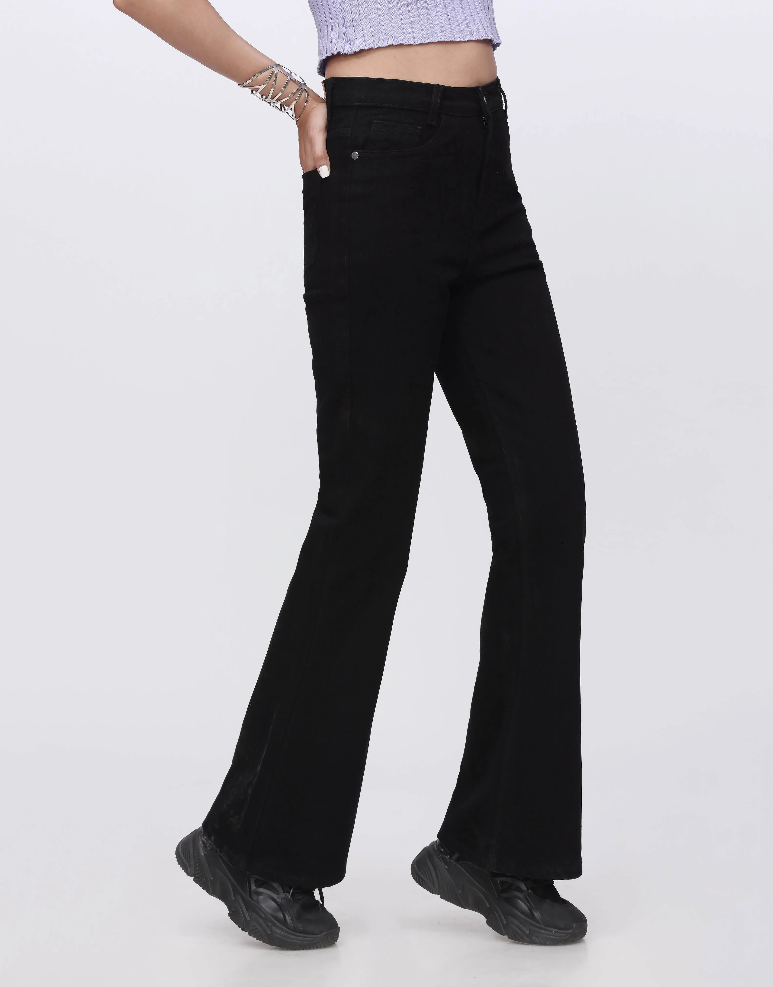 Bootcut Jeans Stretch in Jet Black
