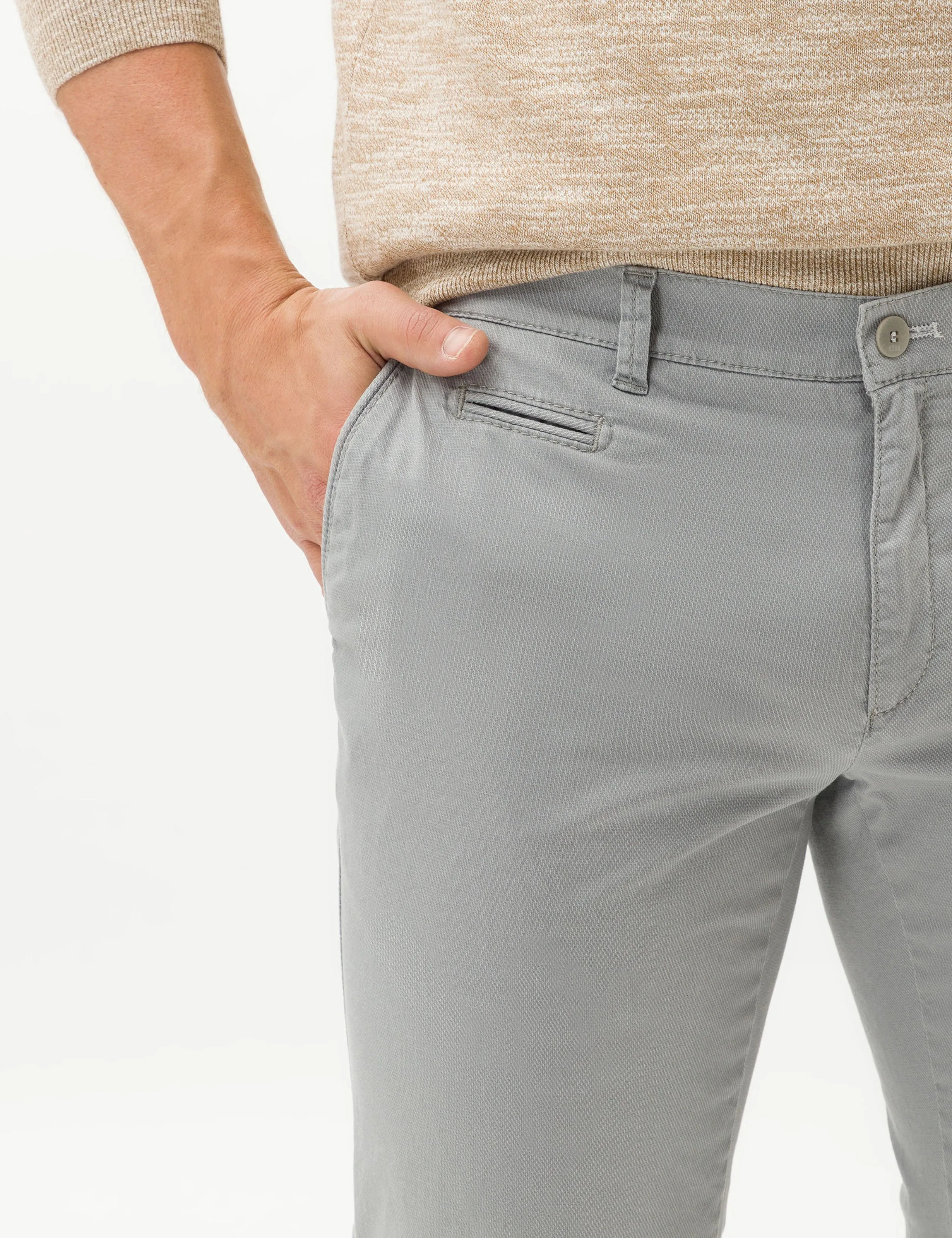 Brax Fabio In Structure Chino - Silver