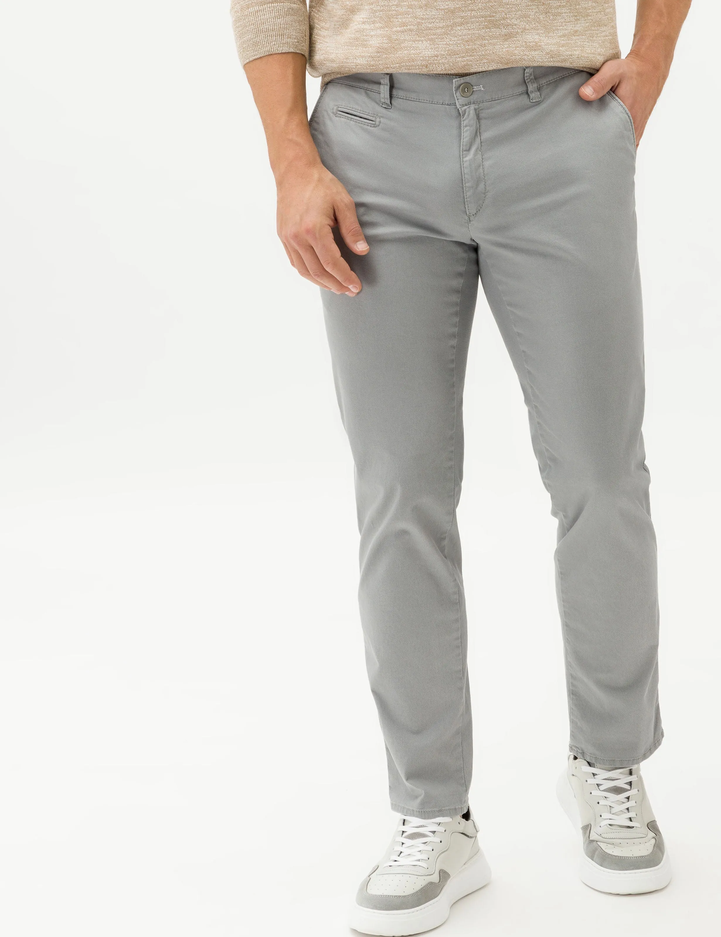 Brax Fabio In Structure Chino - Silver