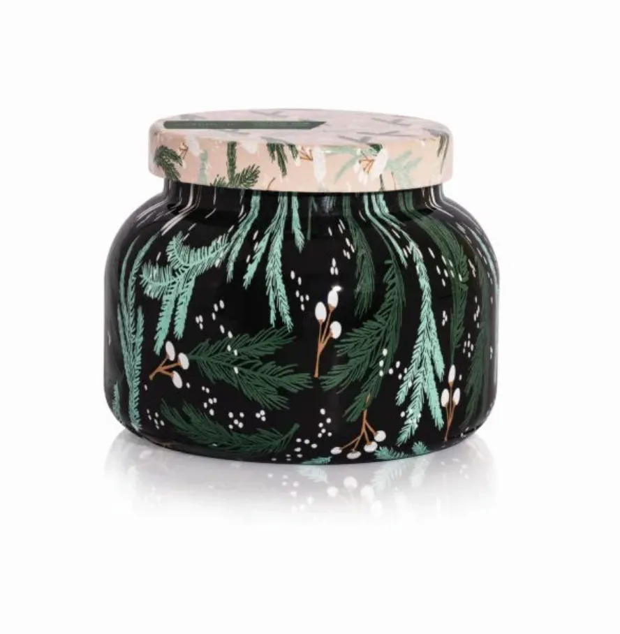 Capri BLUE Crystal Pine Holiday Jar-19oz