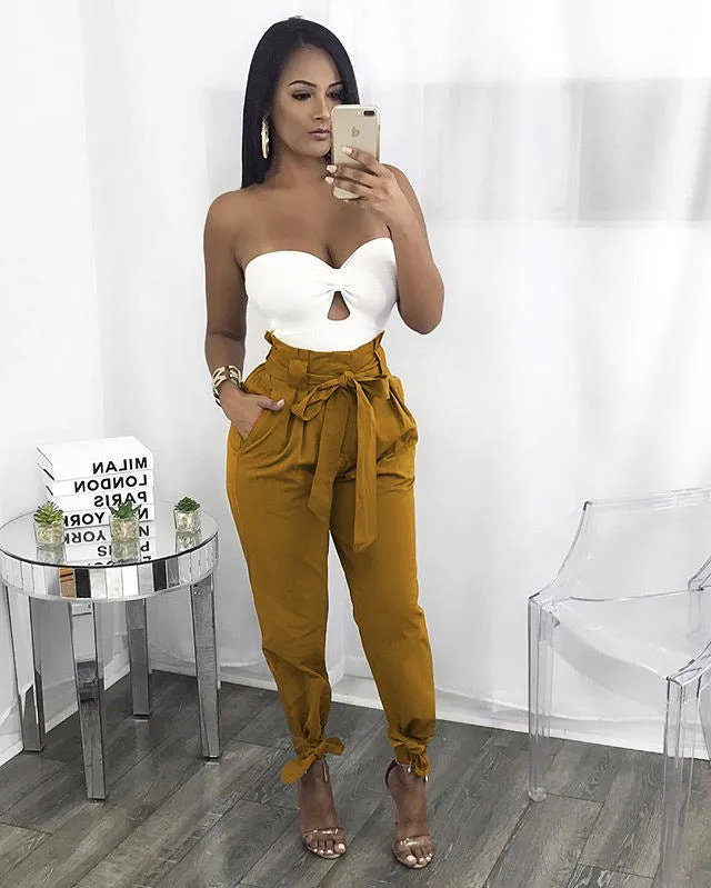 Casual Paper Bag Pants