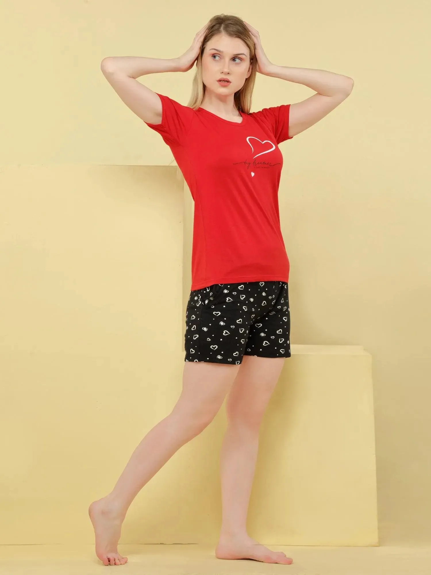 Classic Heart Shorts Set