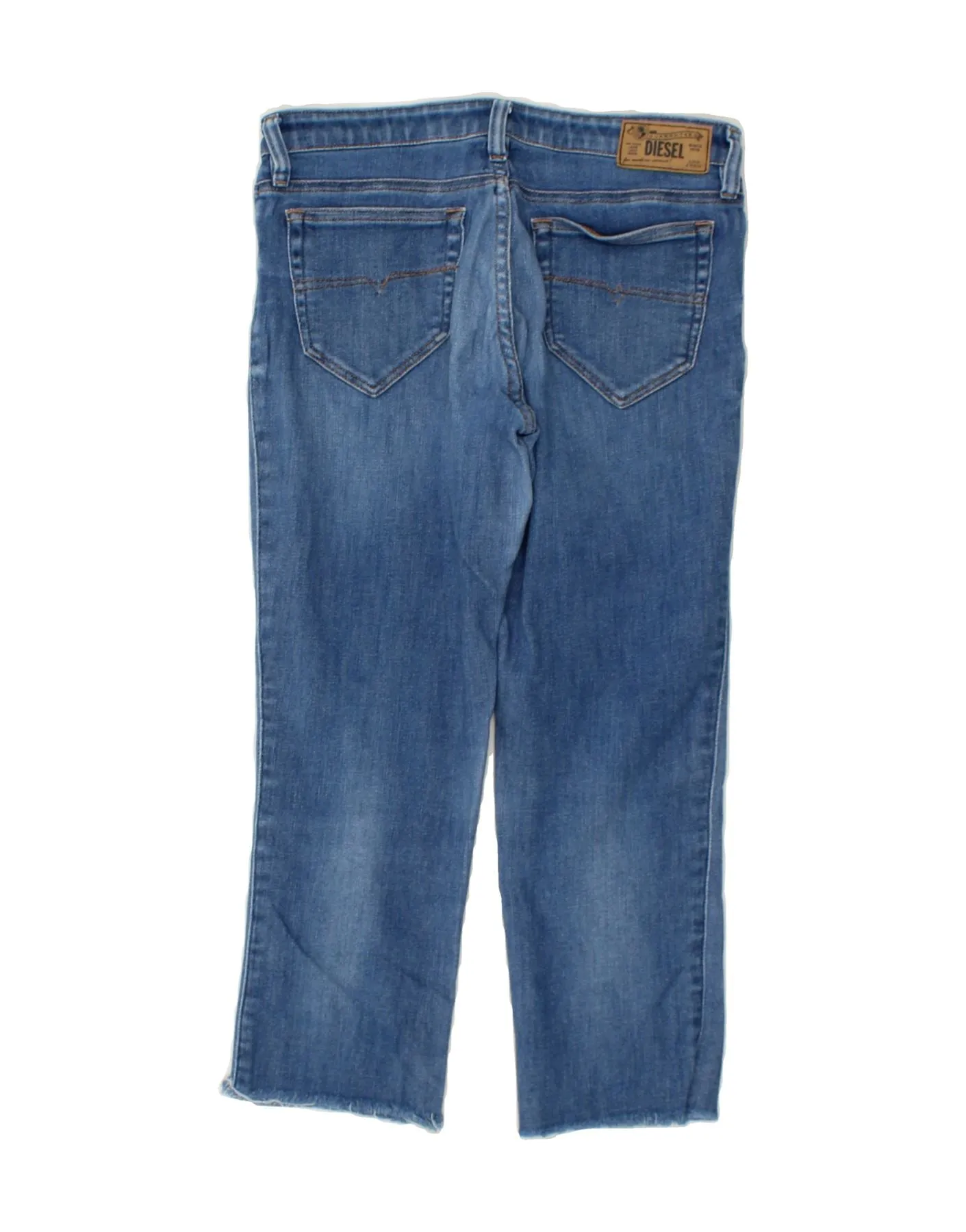 DIESEL Womens Skinzee-xp Capri Straight Jeans W30 L22 Blue Cotton