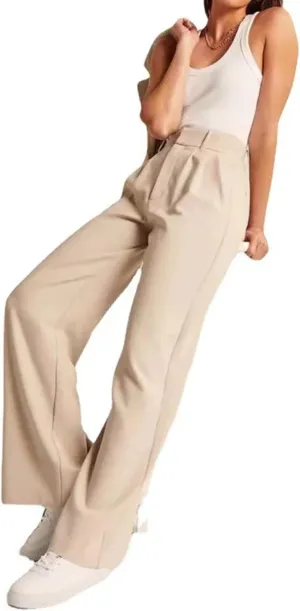 Effortless Tailored Wide Leg Pants for Women, Palazzo Pants for Women Dressy High Waist