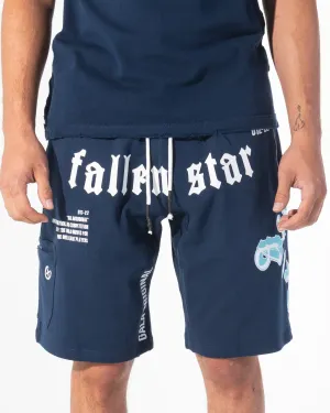 FALLEN STAR SHORTS (NAVY)