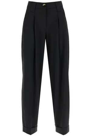 Ganni Flowy Trousers With Two Ple