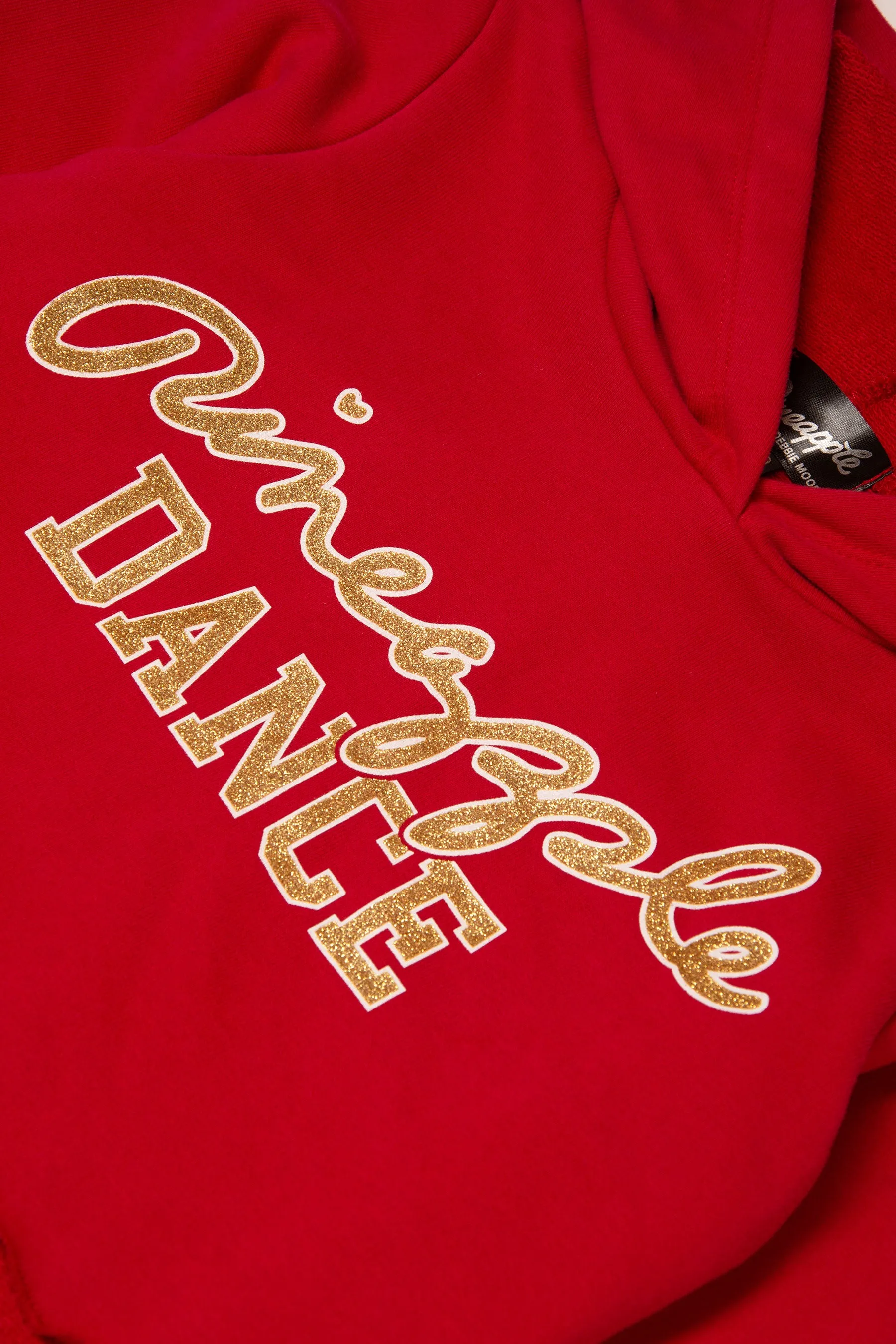 Glitter Dance Crop Hoodie
