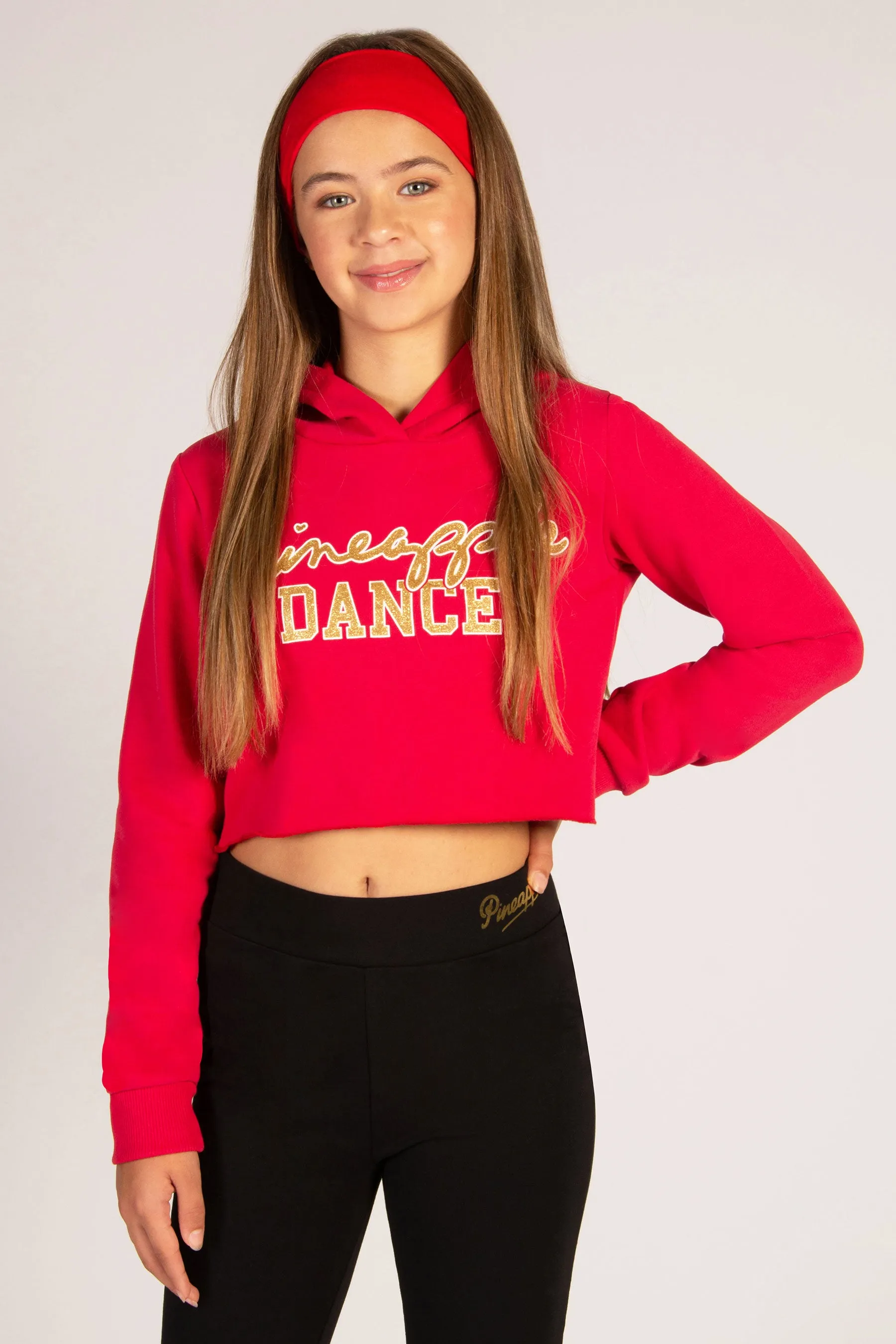 Glitter Dance Crop Hoodie