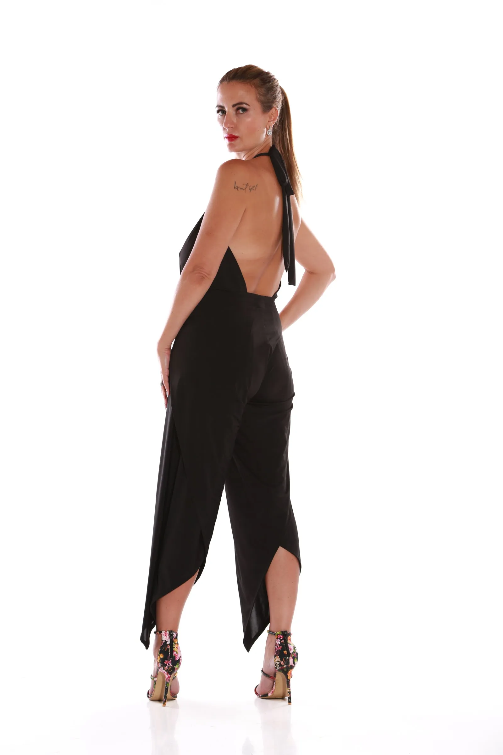 Happy Wrap Pants/Jumpsuit - Black