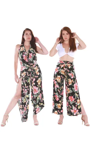 Happy Wrap Pants/Jumpsuit - lily black
