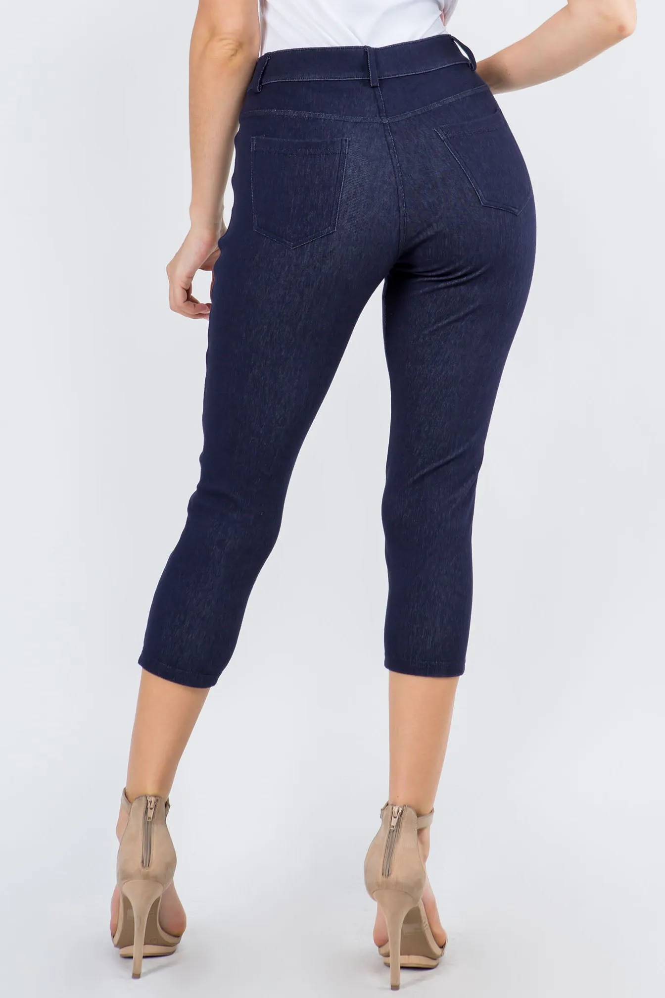 High-Rise Capri 5-Pocket Jeggings