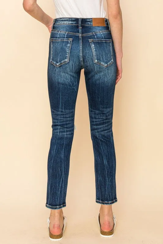 High Rise Stretch Cigarette Jeans