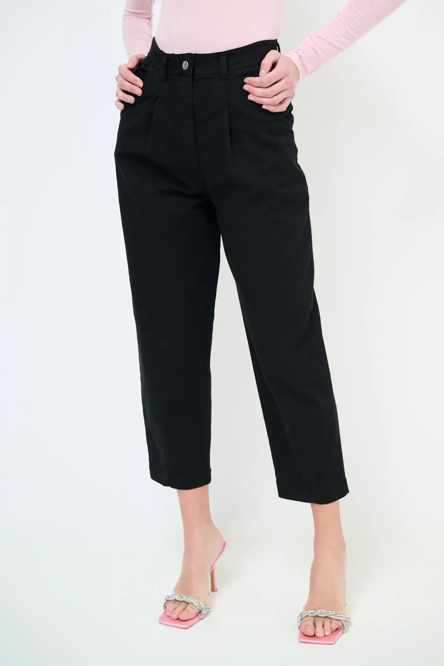 High-waisted wide leg flowy trousers wholesale