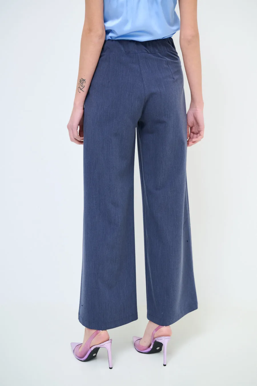 High-waisted wide leg flowy trousers wholesale