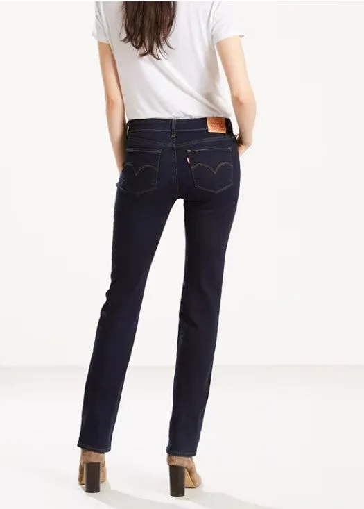 Levi's 714's Low Rise Straight Dark Denim Jeans
