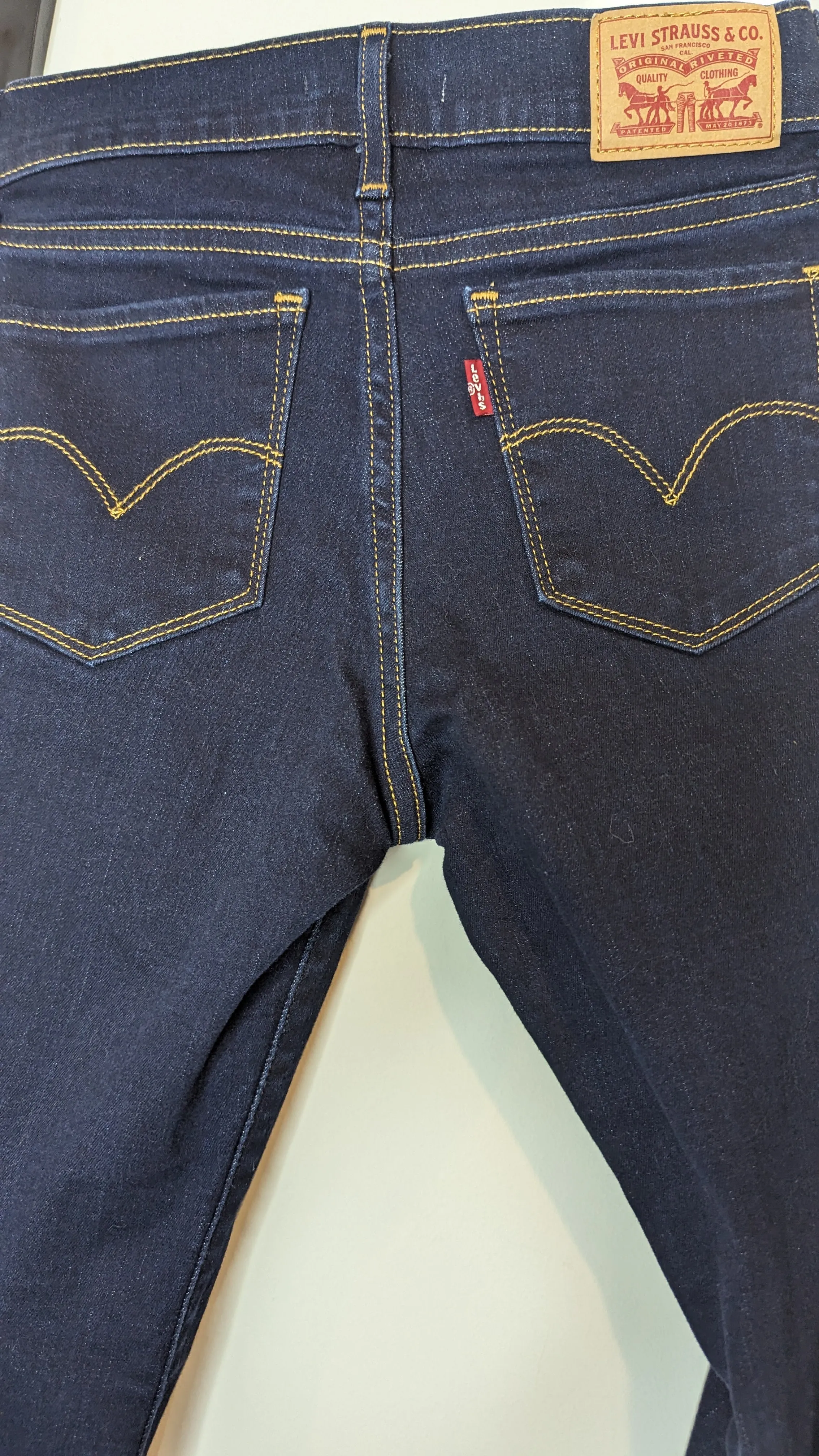Levi's 714's Low Rise Straight Dark Denim Jeans