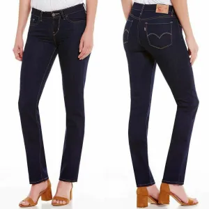 Levi's 714's Low Rise Straight Dark Denim Jeans