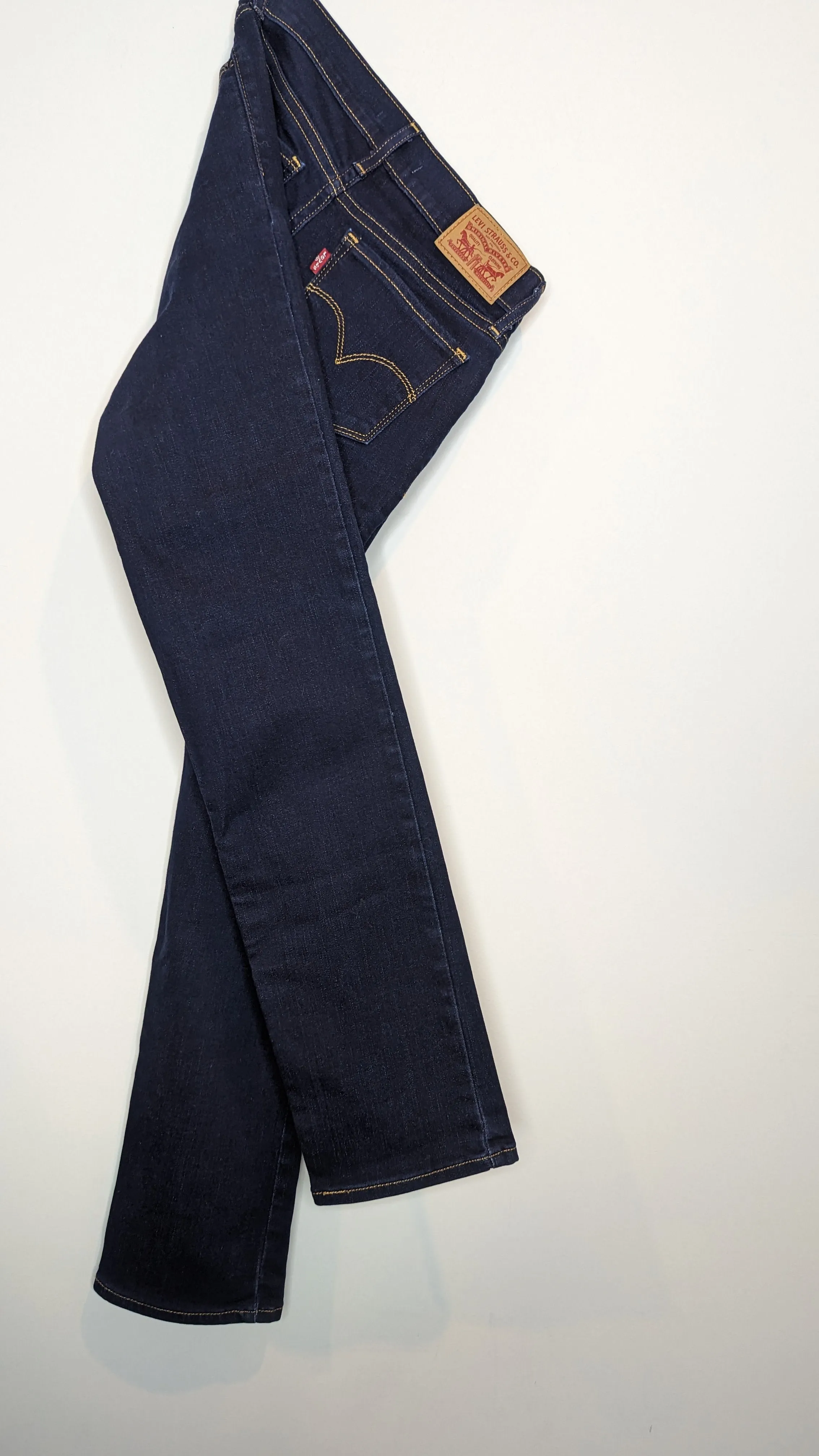 Levi's 714's Low Rise Straight Dark Denim Jeans