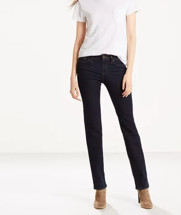 Levi's 714's Low Rise Straight Dark Denim Jeans