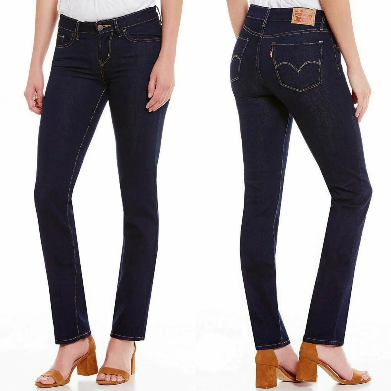 Levi's 714's Low Rise Straight Dark Denim Jeans