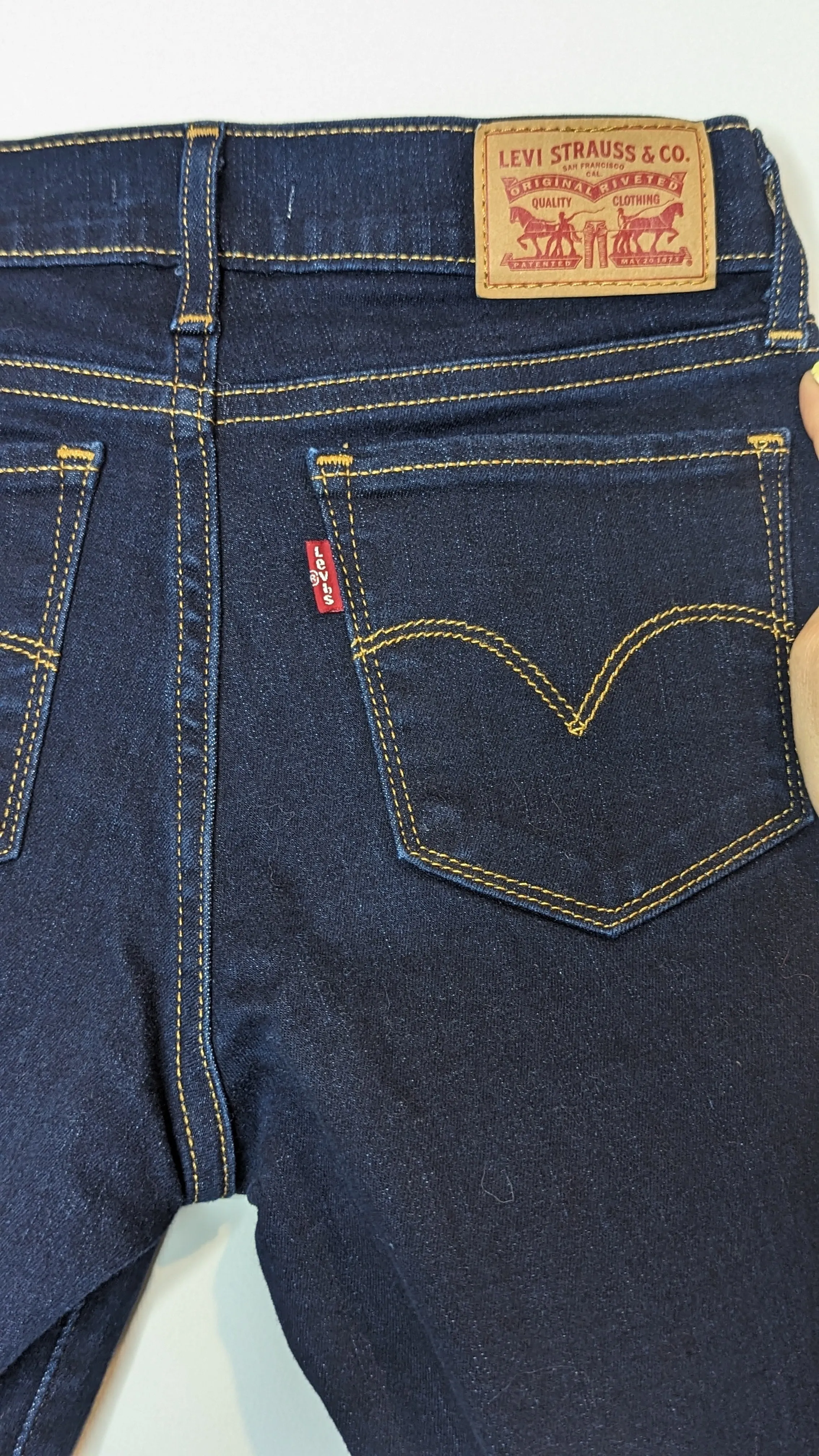 Levi's 714's Low Rise Straight Dark Denim Jeans