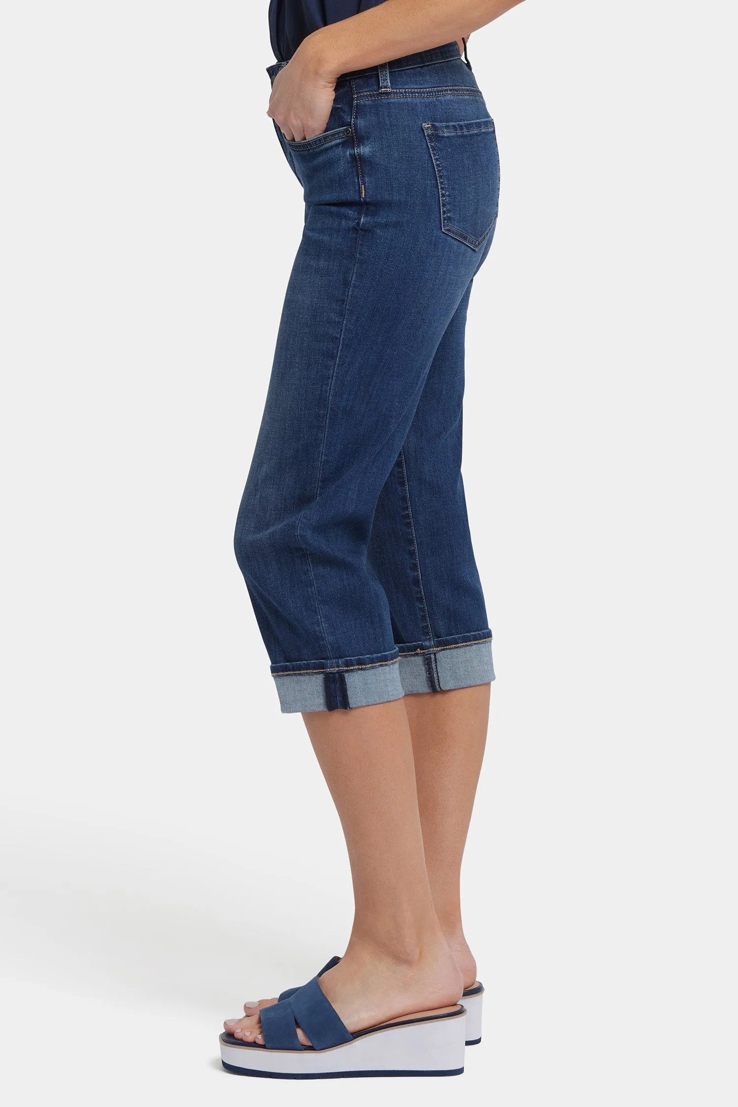 Marilyn Straight Crop Jeans In Petite - Rio Rapids