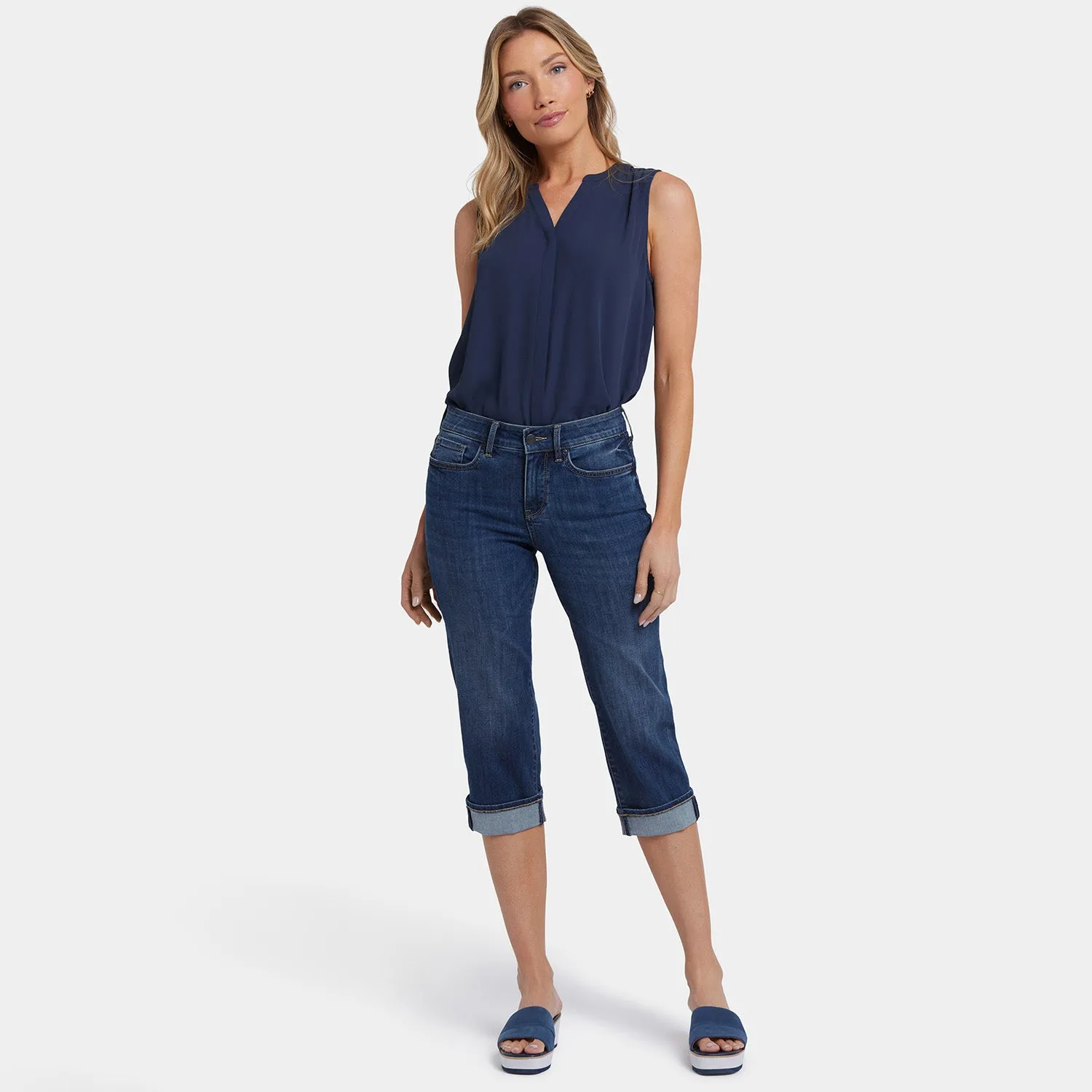 Marilyn Straight Crop Jeans - Rio Rapids