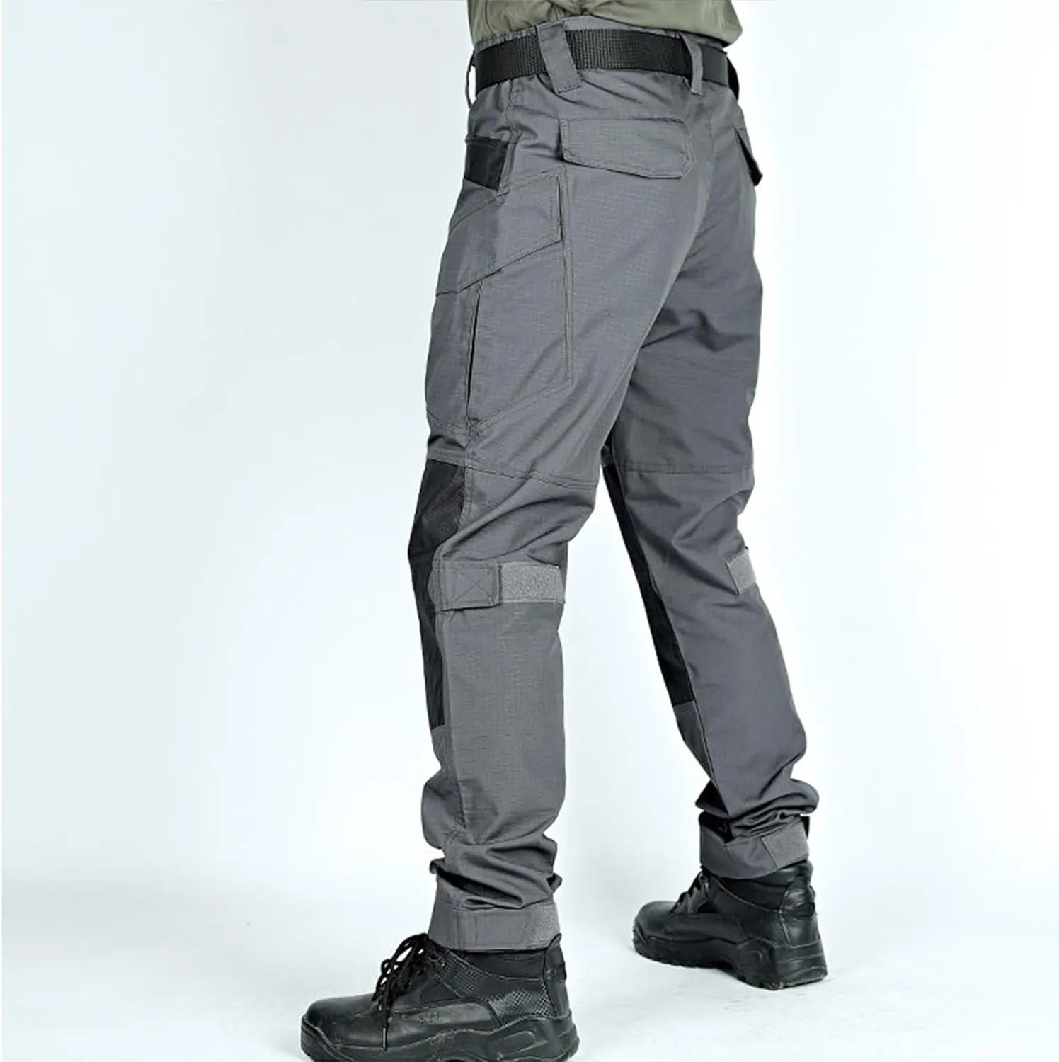 Men's Cargo Pants with Double-Layered Knees Heavy Duty Work Pants Water Resistant Relaxed Fit Hiking Pants