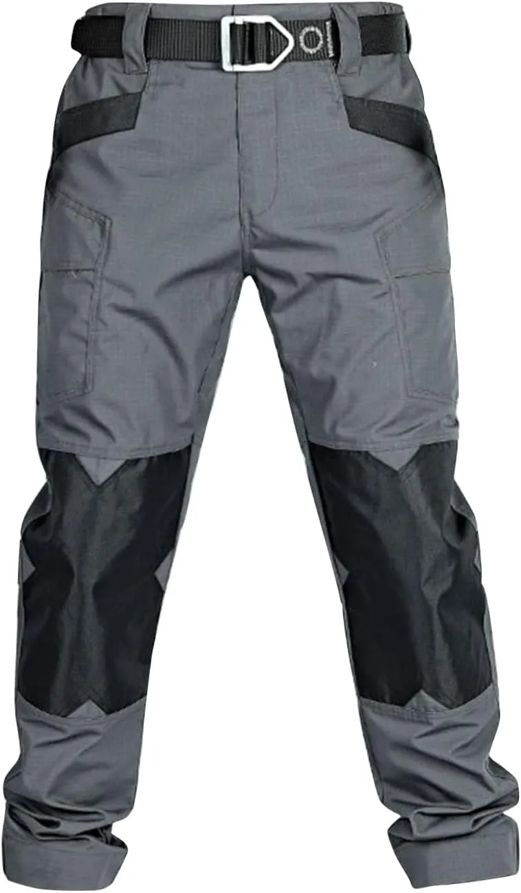 Men's Cargo Pants with Double-Layered Knees Heavy Duty Work Pants Water Resistant Relaxed Fit Hiking Pants