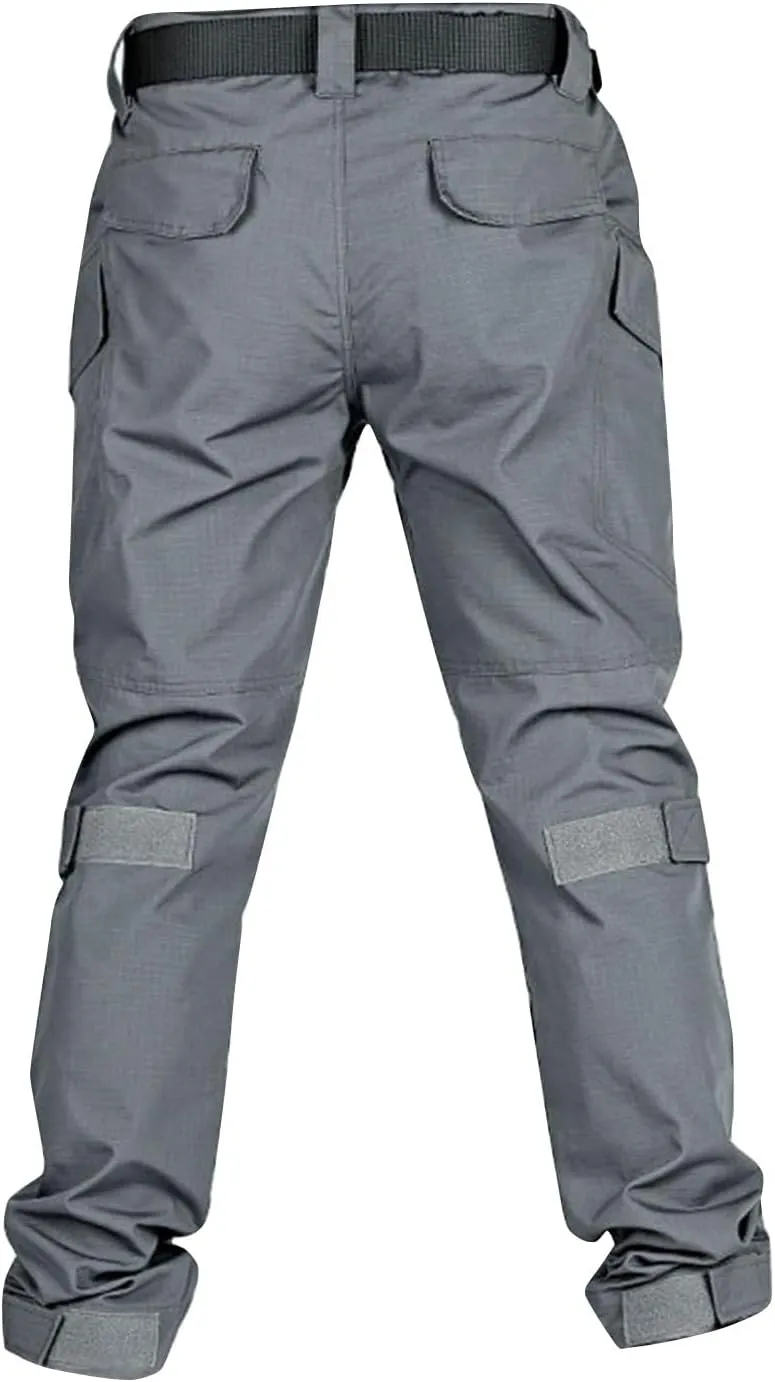 Men's Cargo Pants with Double-Layered Knees Heavy Duty Work Pants Water Resistant Relaxed Fit Hiking Pants