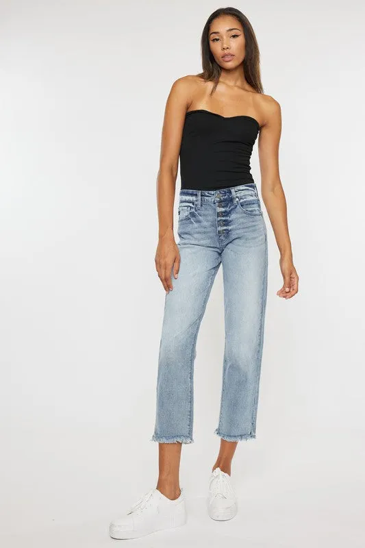 Monroe High Rise Straight Fit Jeans