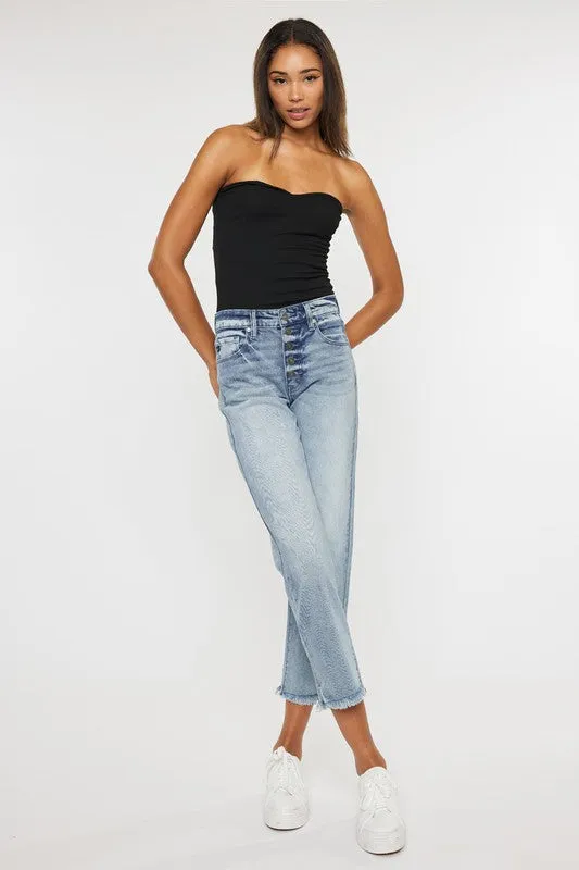 Monroe High Rise Straight Fit Jeans
