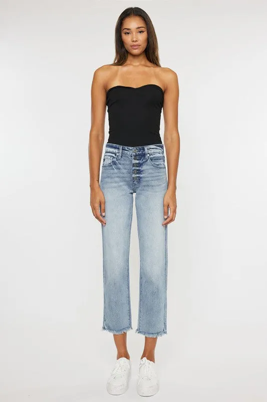 Monroe High Rise Straight Fit Jeans
