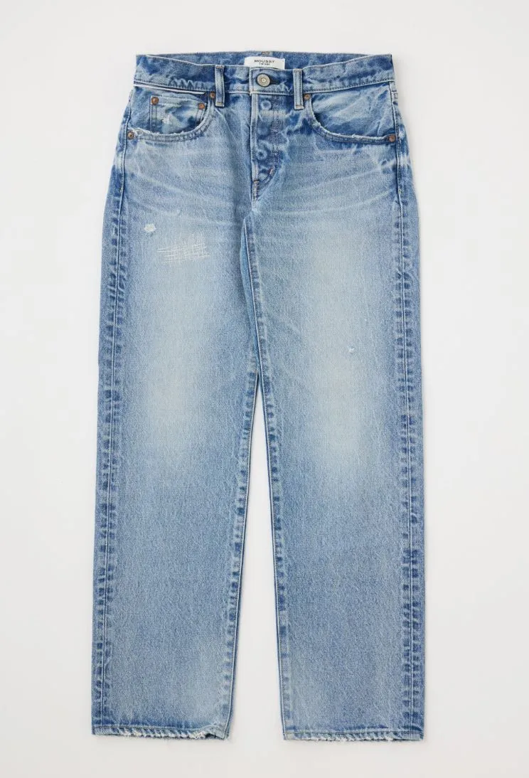 Moussy Aurantia Straight Low in Light Blue