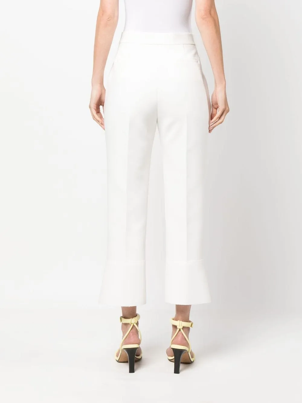 MSGM cropped-leg flared trousers