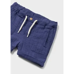 Navy Blue Cotton Shorts