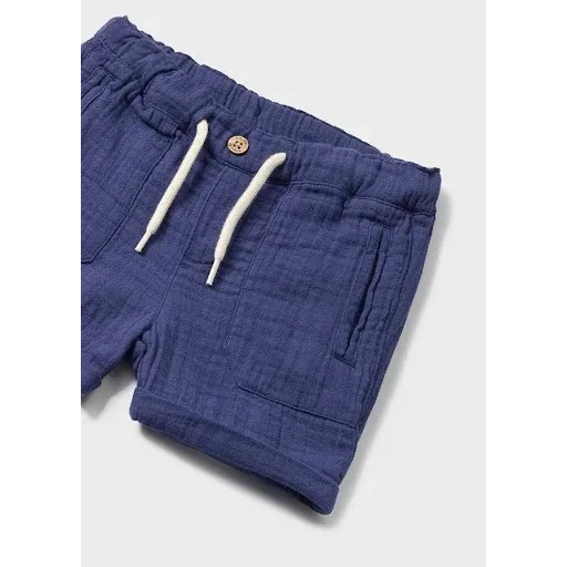 Navy Blue Cotton Shorts