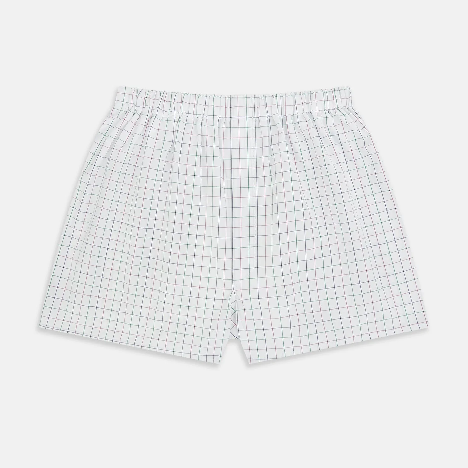 Pink Grid Check Godfrey Boxer Shorts