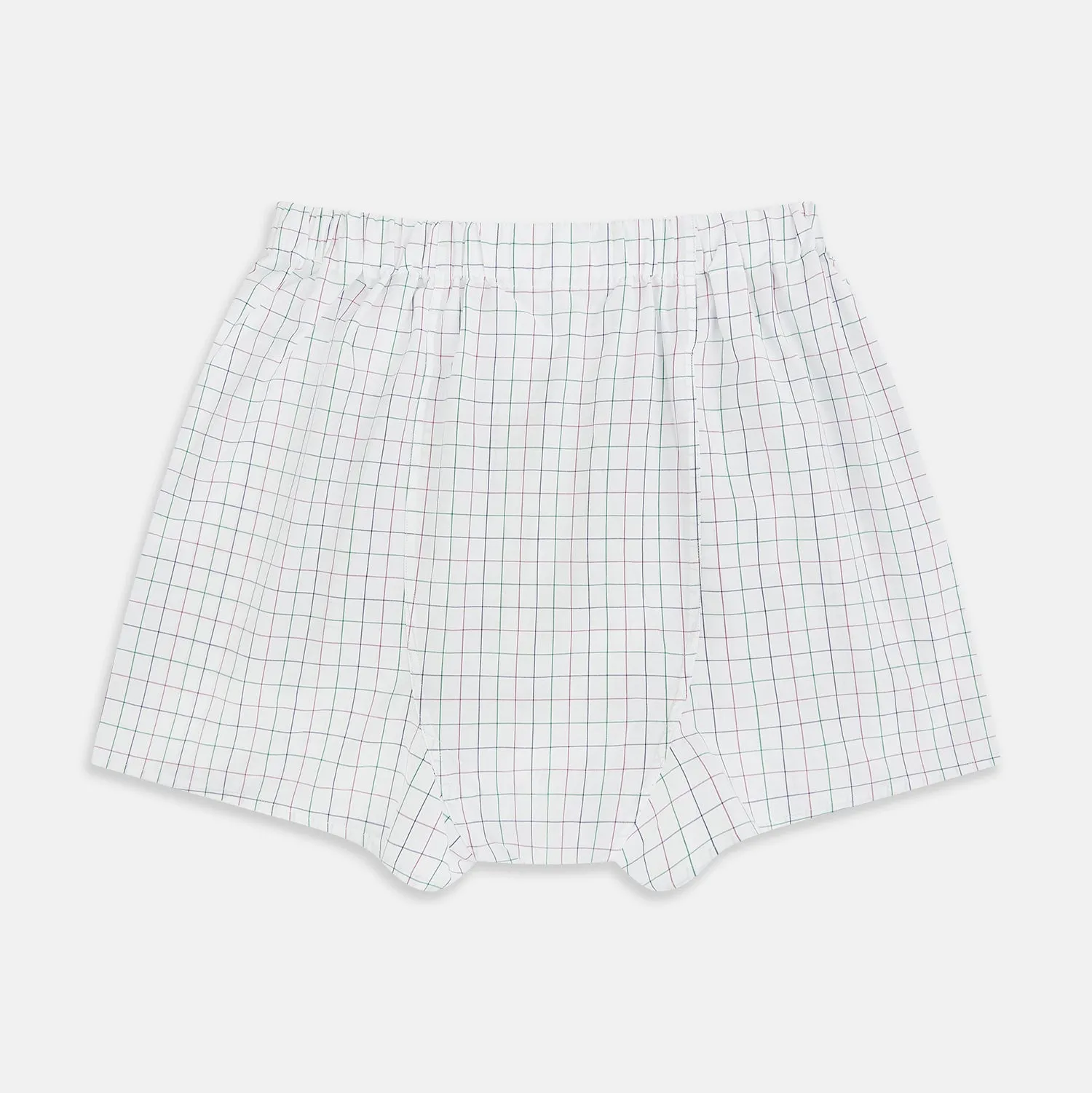 Pink Grid Check Godfrey Boxer Shorts