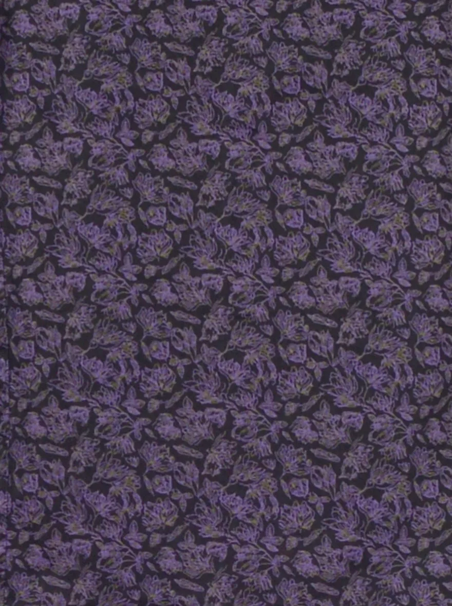 Purple Printed Slim Fit Casual Shirt | Greenfibre