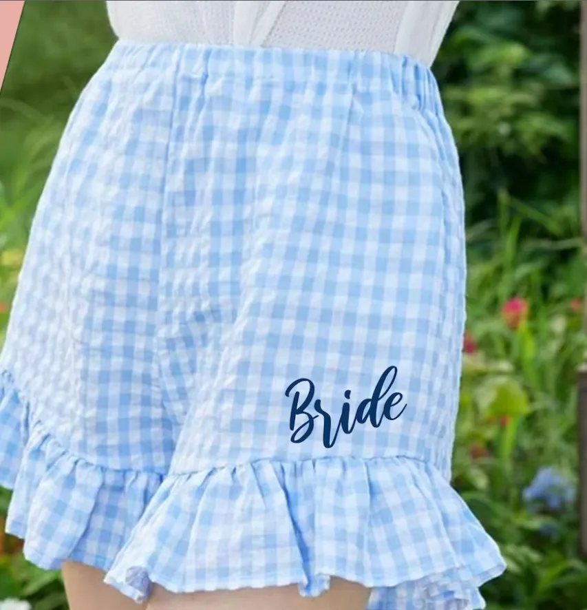Seersucker Ruffle Short