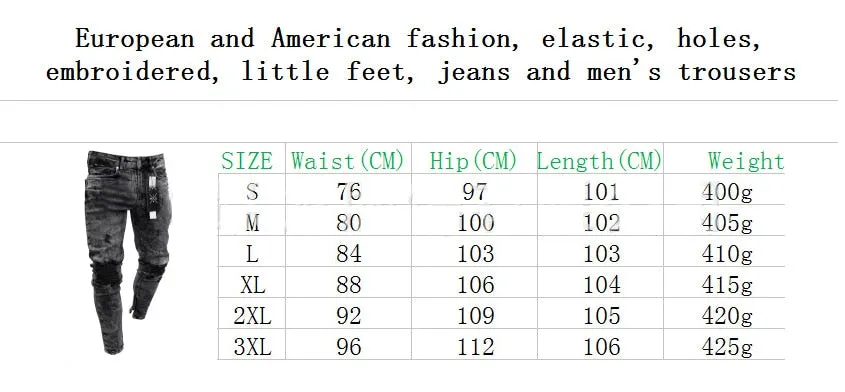 Slim Fit Stretch Ripped Jeans