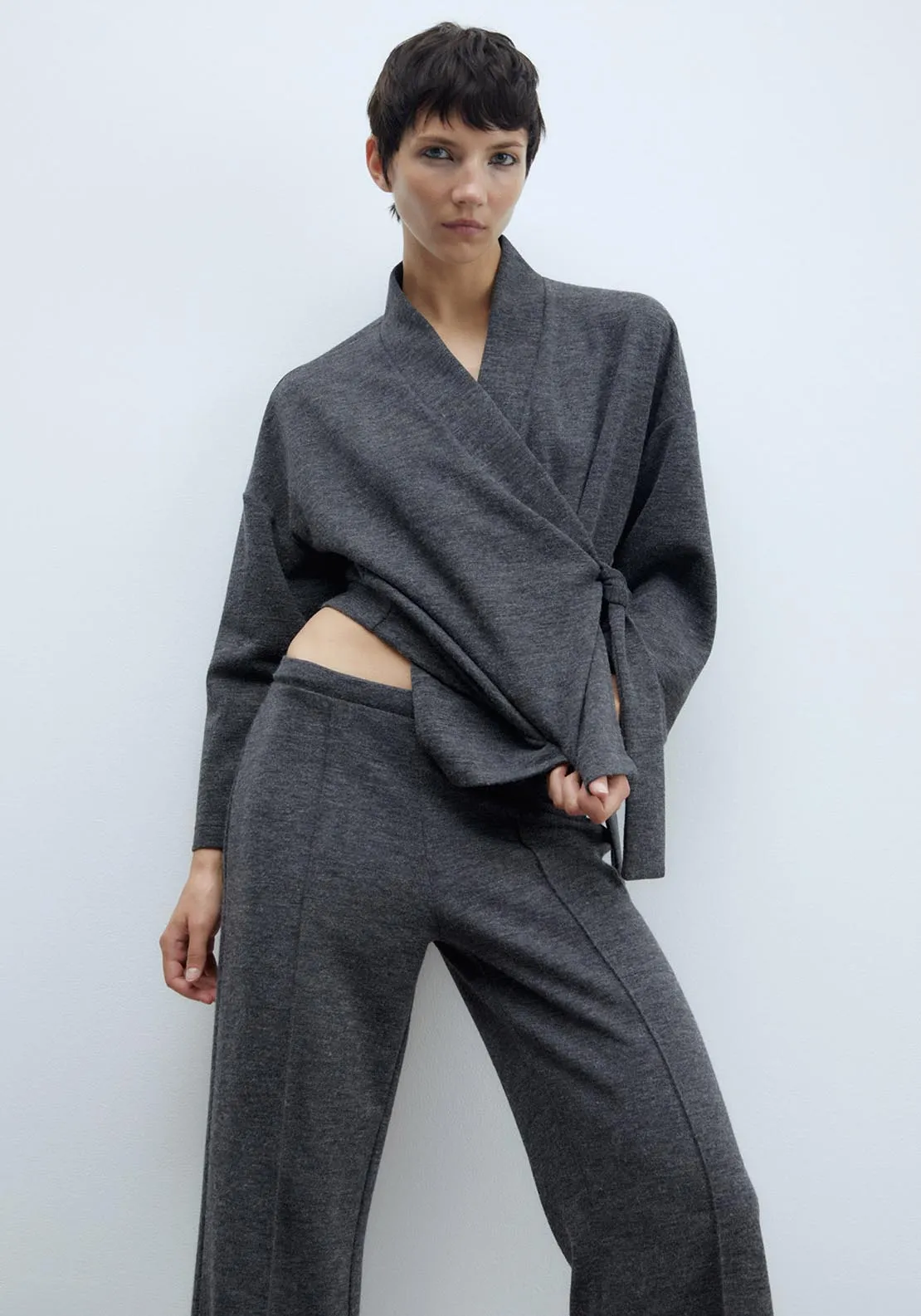 Soft-touch trousers - Grey Acid