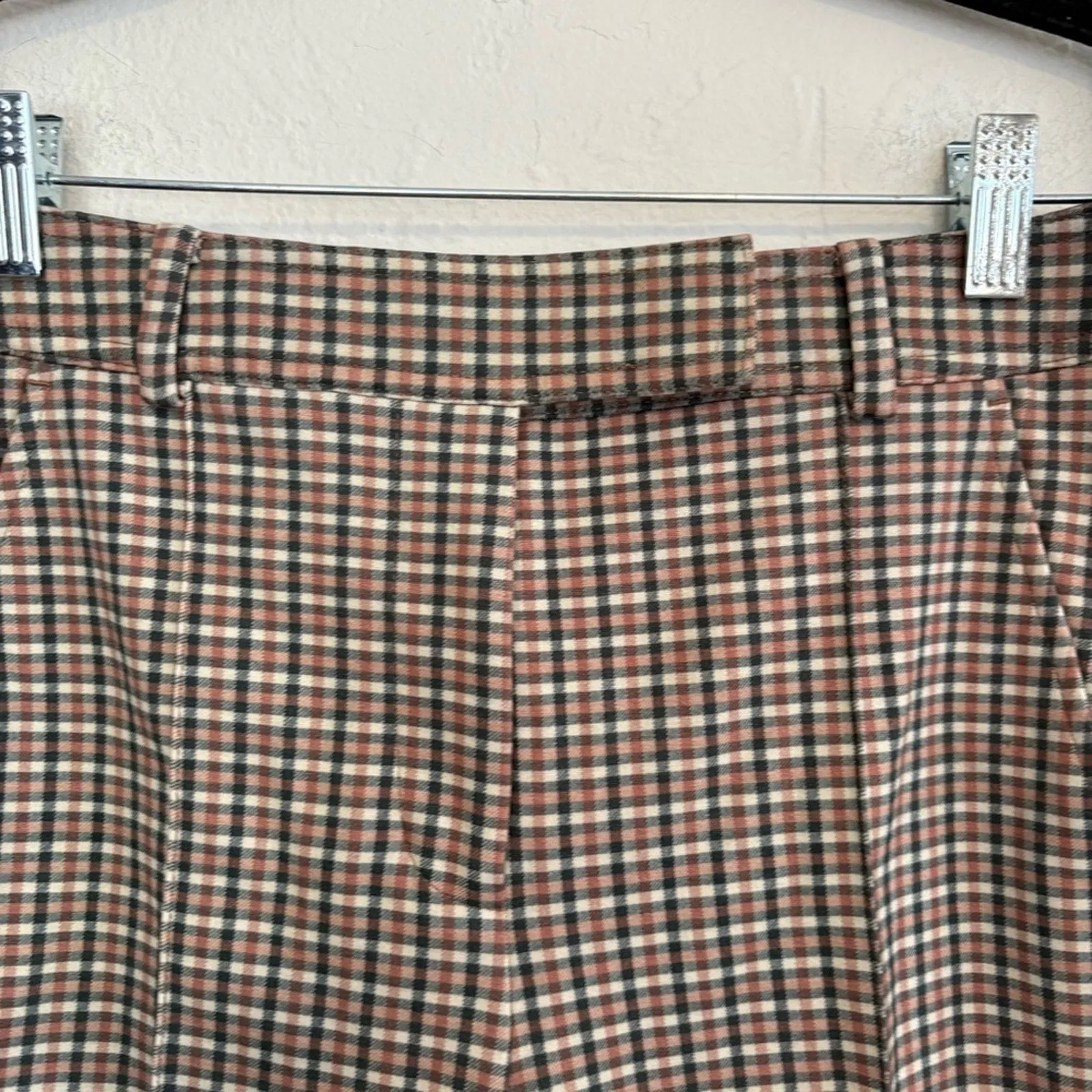 Tory Burch Martin’s Tinsley Plaid Tuxedo Stripe High Rise Ankle Cropped Trousers (6)