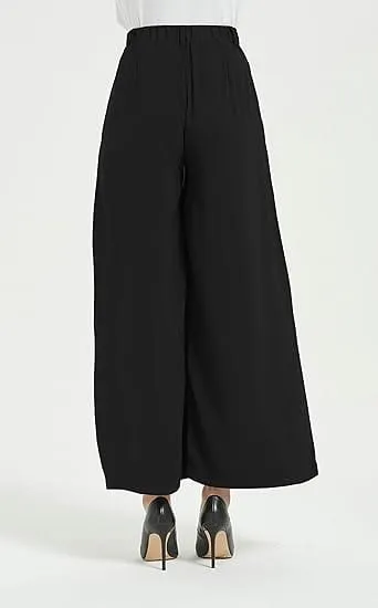 TRONJORI - High Waist Casual Wide Leg Long Palazzo Pants Trousers