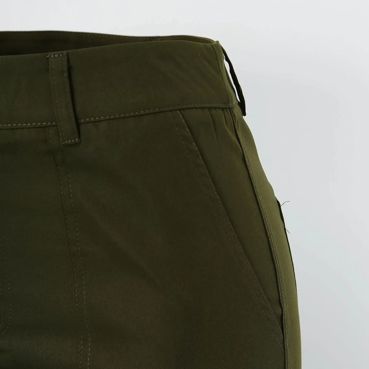 Tummy Control Women's Work Pants Button Down High Waisted Cargo Pants Womens Skin-Friendly Loose Fit Running Pants