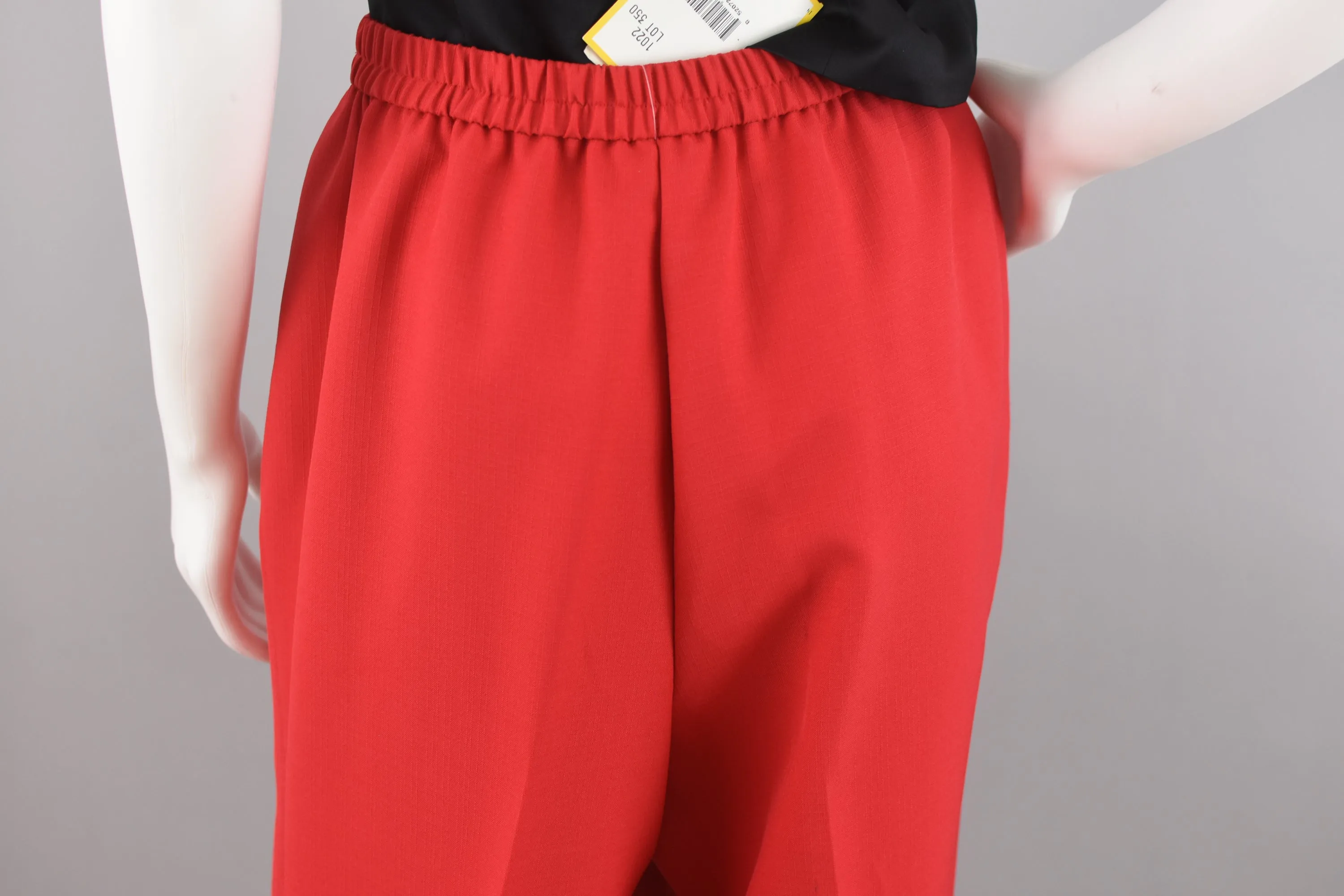 Vintage 90s Red High Waist Dress Pants Size 14, 32" Waist